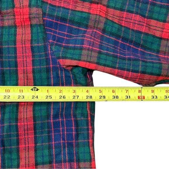 Ozark Wilderness Outfitters Plaid Flannel Shirt 2XL Red Green USA Made Christmas - Picture 7 of 8